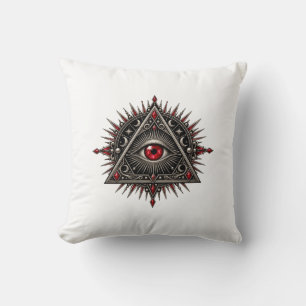 Crimson Obsidian Eye Wurfkissen Kissen