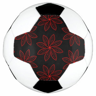 Crimson Pattern auf schwarz Fußball