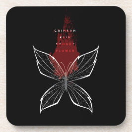 Crimson Rain Gesuchte Blume (eng) Getränkeuntersetzer