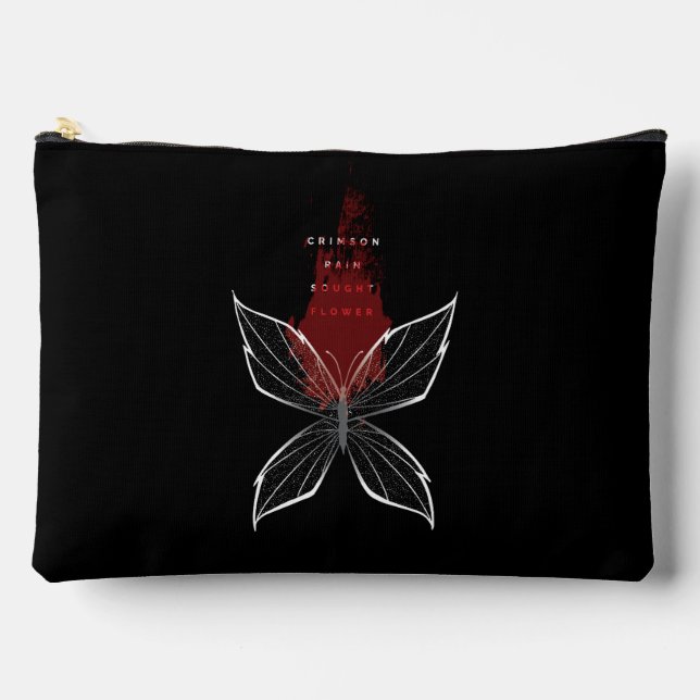 Crimson Rain Gesuchte Blume (eng) Zubehörtasche (Vorderseite)