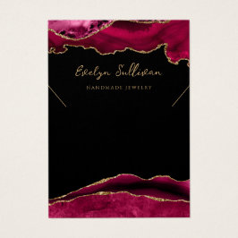 Crimson Red and Gold agklace Display Card