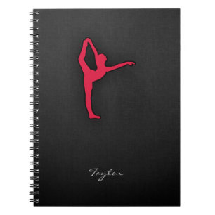 Crimson Red Ballet Dancer Notizblock