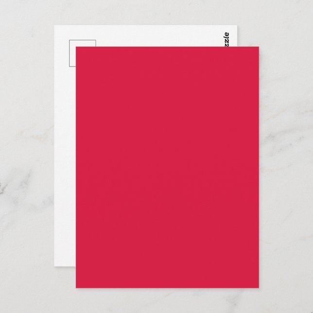 Crimson Red Custom Postcard Design Postkarte (Vorne/Hinten)