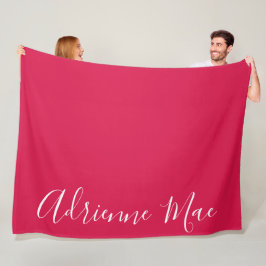 Crimson Red einfach Personalisiert Fleece Blanket