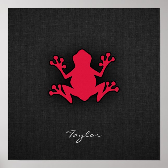 Crimson Red Frog Poster (Vorne)