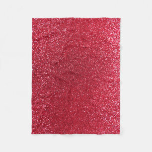 Crimson Red Glitzer Fleecedecke