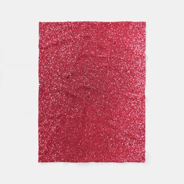 Crimson Red Glitzer Fleecedecke (Vorderseite)