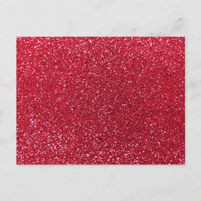 Crimson Red Glitzer Postkarte (Vorderseite)