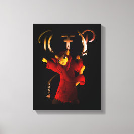 Crimson Red Grim Sensenmann Cat Leinwanddruck