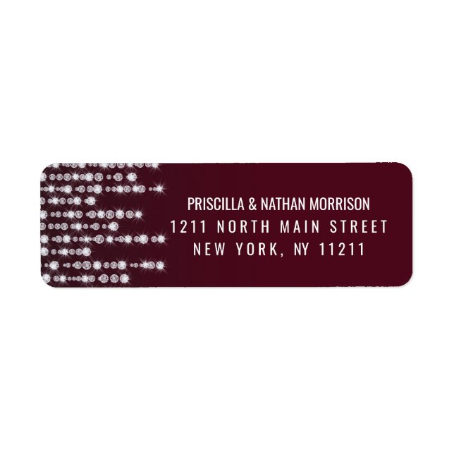 Crimson Red Hanging Diamond Lights Wedding (Vorne)