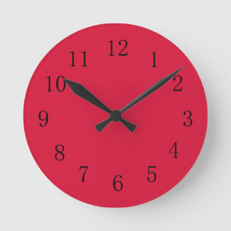 Crimson Red Kitchen Wall Clock Runde Wanduhr