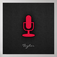 Crimson Red Microphone