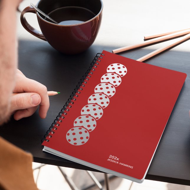 Crimson Red Pickleball Personal Weekly (Créateur téléchargé)