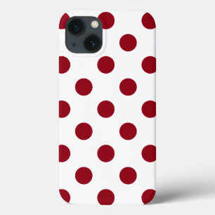 Crimson Red Polka Dots Circles Case-Mate iPhone Hülle