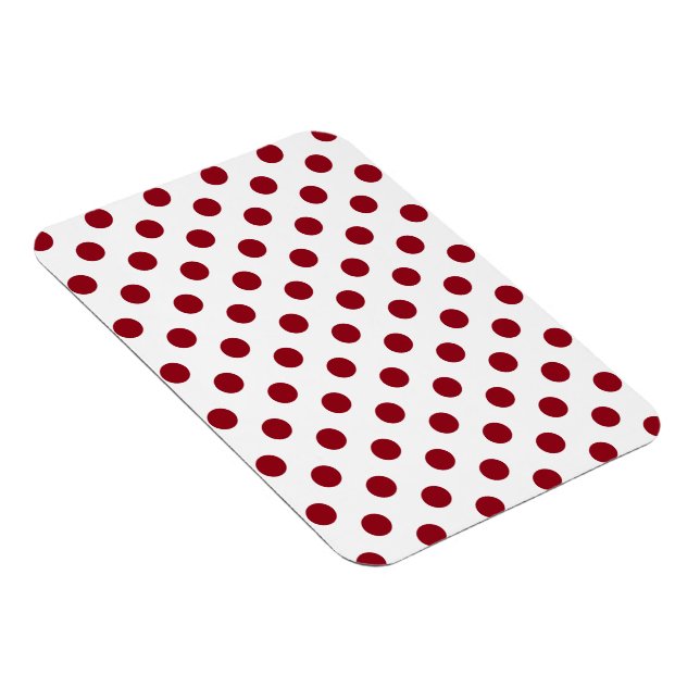 Crimson Red Polka Dots Circles Magnet (Rechte Seite)
