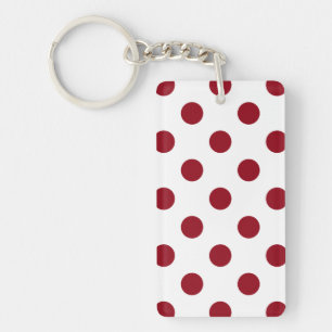 Crimson Red Polka Dots Circles Schlüsselanhänger
