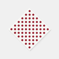 Crimson Red Polka Dots Circles