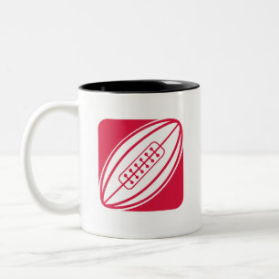 Crimson Red Rugby Zweifarbige Tasse