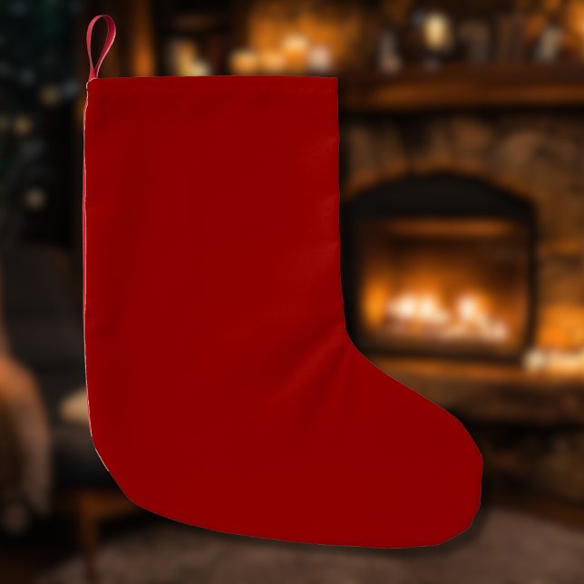Crimson Red Solid Color | Classic | elegant Kleiner Weihnachtsstrumpf (Von Creator hochgeladen)