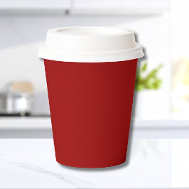 Crimson Red Solid Color | Classic | elegant Pappbecher