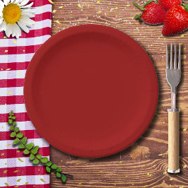 Crimson Red Solid Color | Classic | elegant Pappteller
