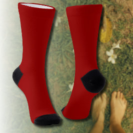 Crimson Red Solid Color | Classic | elegant Socken