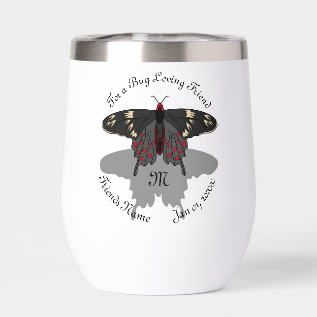 Crimson Rose Butterfly Shadow Monogram (Rückseite)