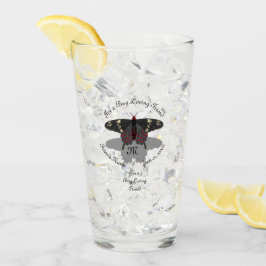 Crimson Rose Butterfly Shadow Monogram Glas