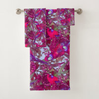 Crimson Rosella und Wildblume Muster