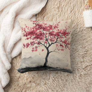 Crimson Sakura Mountain Serenity (2) Kissen