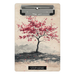 Crimson Sakura Mountain Serenity (2) Mini Klemmbrett
