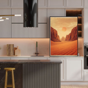 Crimson Sands – Retro Wadi Rum Wüstenreise Poster