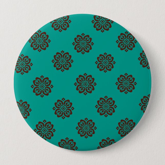 "Crimson Scrolls - Bold Elegance" Button (Vorderseite)