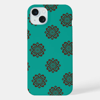 "Crimson Scrolls - Bold Elegance" iPhone 15 Plus Hülle