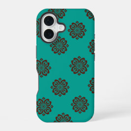 "Crimson Scrolls - Bold Elegance" iPhone 16 Hülle