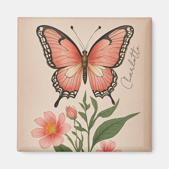 Crimson Serenade Personalisiert Magnet (Vorne)