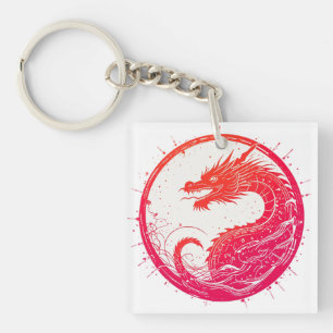 Crimson Serpent Emblem Schlüsselanhänger