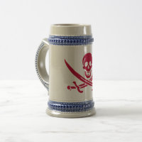 Crimson Skull & Schwerter Pirate Fahne von Calico 