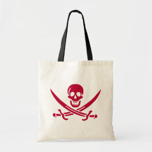 Crimson Skull & Schwerter Pirate Fahne von Calico  Tragetasche