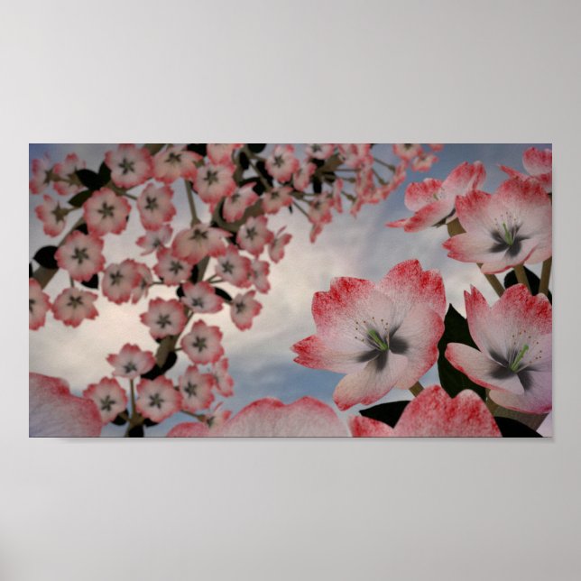 Crimson Snow Blossom Poster (Vorne)