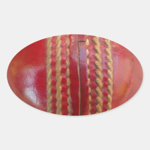 Crimson Stitch Focus: Nahaufnahme von Crickets Her Ovaler Aufkleber