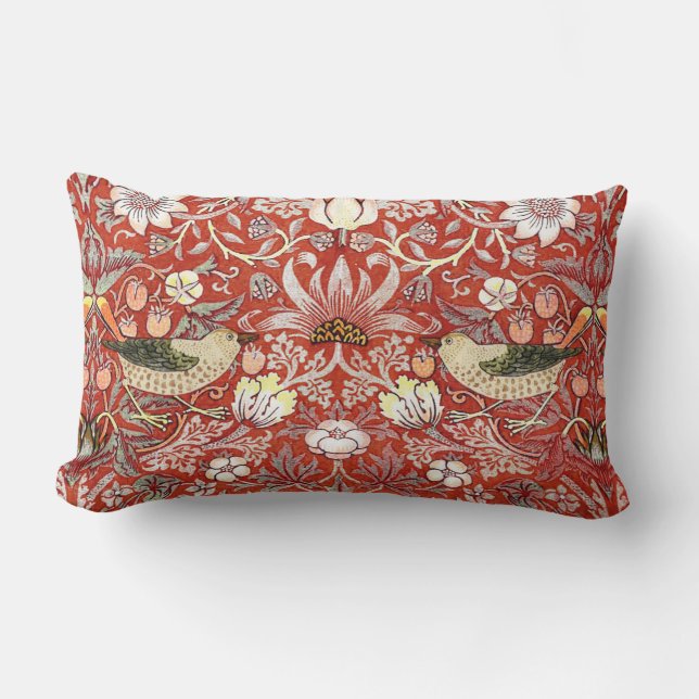 Crimson Strawberry Diief Lumbar Pillow Lendenkissen (Vorderseite)