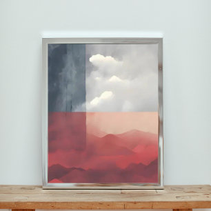 Crimson Sunrise über die Berge Fotodruck