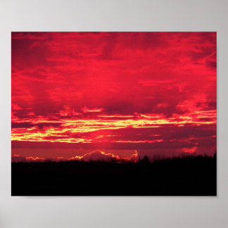 Crimson Sunset Poster