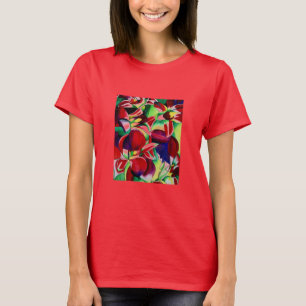 Crimson Tropical Singapur Orchids Blume Art T-Shirt