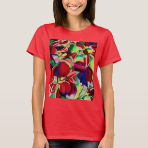 Crimson Tropical Singapur Orchids Blume Art T-Shirt