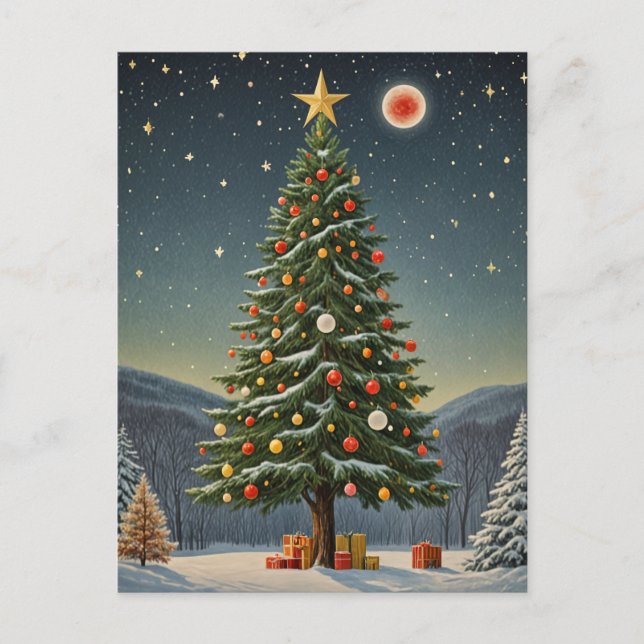 Crimson Weihnachten Postkarte (Vorderseite)