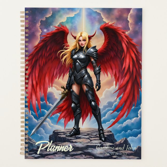 Crimson Wing – gefallene Engels-Kriegerin. Planer (Vorderseite)