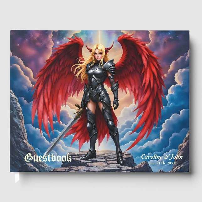 Crimson Wing – gefallene Krieger-Engel. Gästebuch (Vorderseite)