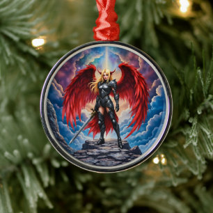 Crimson Wing – Kriegerin des gefallenen Engels. Ornament Aus Metall